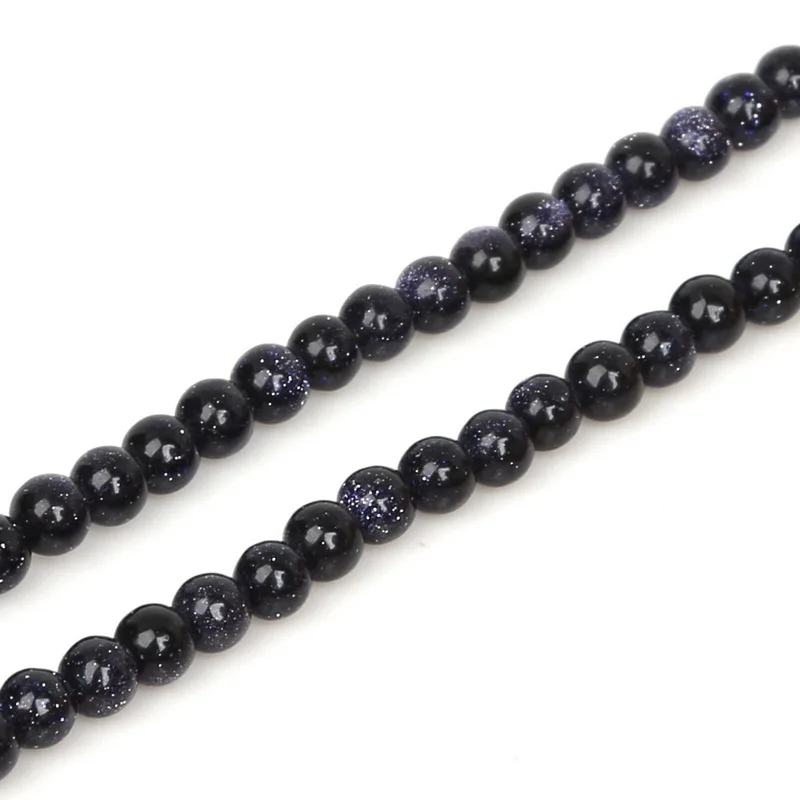 New Fashion 39cm/bag 4/6/8/10/12mm Blue SandStone Round Loose Beads Pick Size For Jewelry Making | Украшения и аксессуары