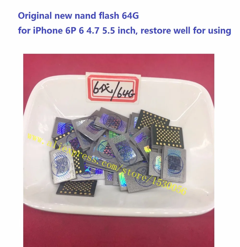 

Original new nand flash 64G for iPhone 6P 6 4.7 5.5 inch, restore well for using