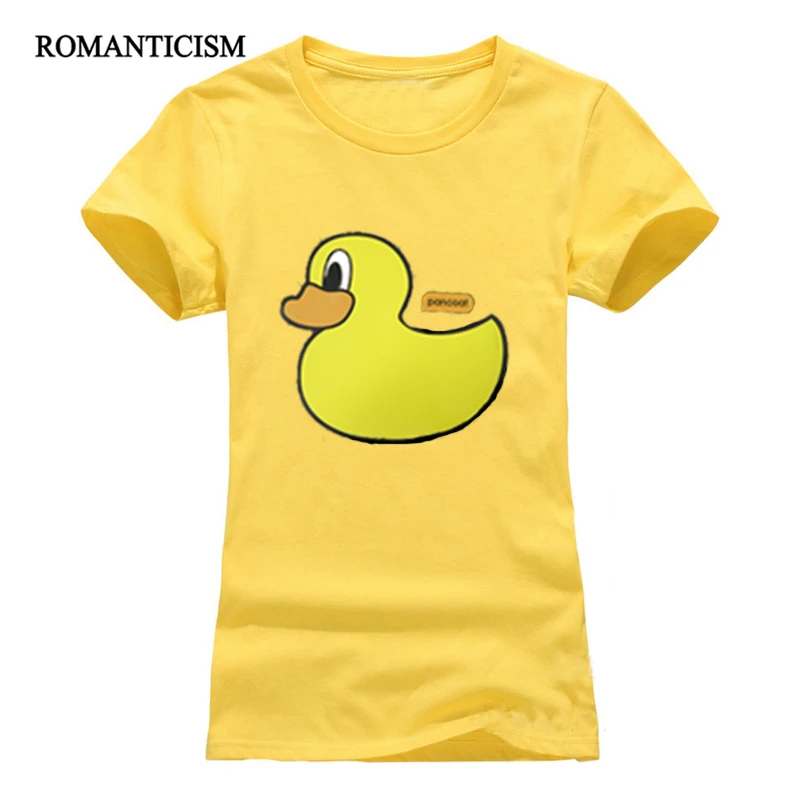 Expertee уткой из мультфильма футболка женская повседневная Летняя обувь хлопок
