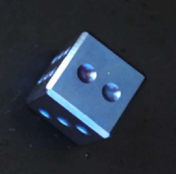 Blue EDC titanium сплав 6-боковые игра в кости питьевой кубика льда инструменты транзита Пинцет нетоксичный titanium материалы игрушка игра для повседневного использования - Цвет: Blue