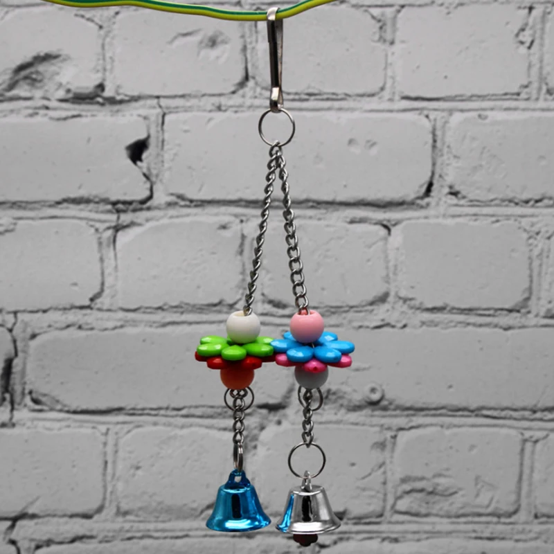 

Животное попугай игрушка красочный металлический крюк гирлянда с колокольчиками игрушки для жевания игрушки струнные принадлежности для ...