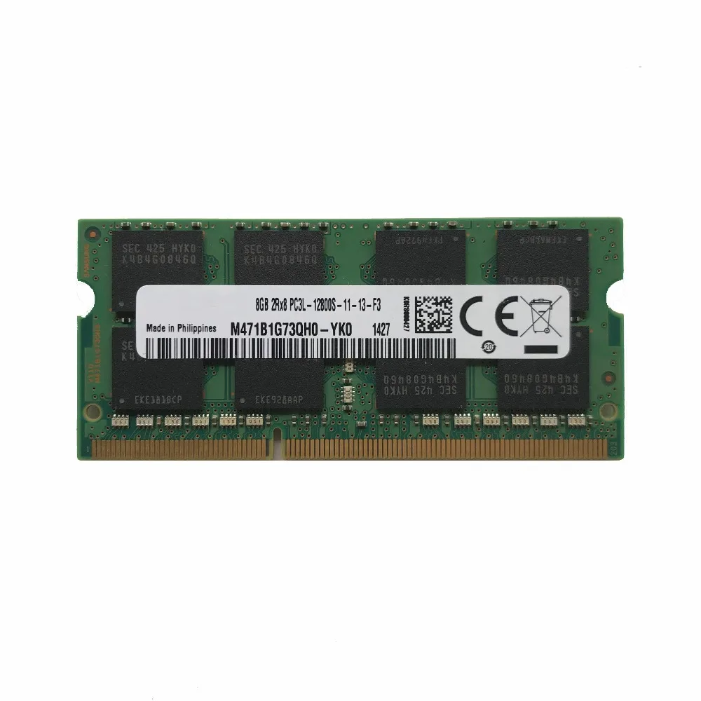 SZWXZY для Samsung 8G DDR3L PC3 12800 1600MHZ 1 35 v ноутбук память 12800S M471B1G73QH0 YK0 100% хорошее качество| |