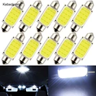 Kebedemm 10 шт.лот 31 мм 36 мм 39 мм 41 мм автомобиль COB 1,5 Вт DC 12 В интерьер автомобиля светодиодные лампы Лампа Внутреннее купольное освещение пластина лампы