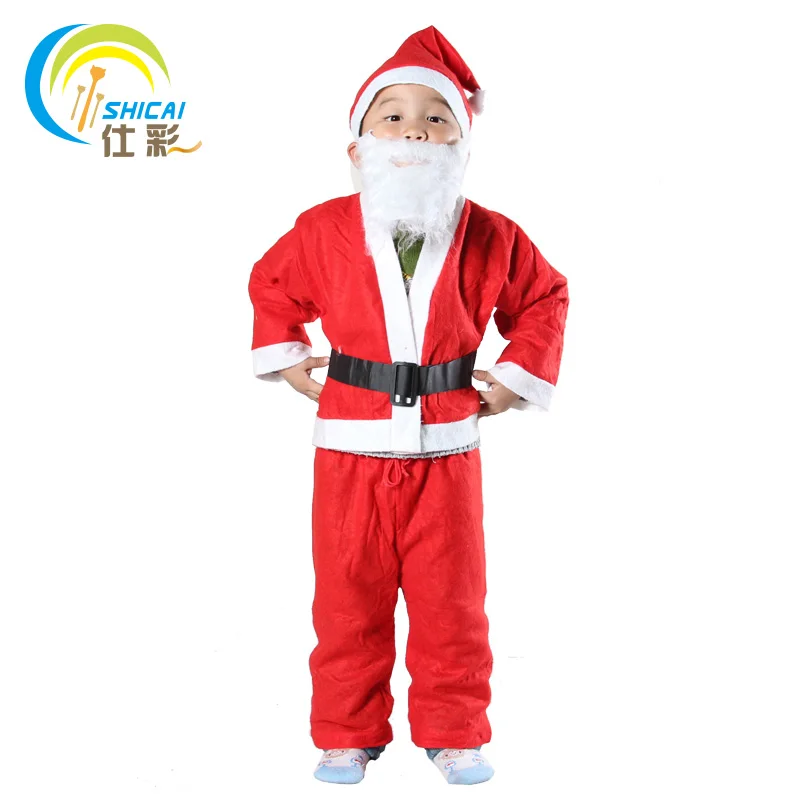 

2019new style Santa Claus velvet shawl two-piece suit Christmas men show dress women models costumes costume suits Free Shipping
