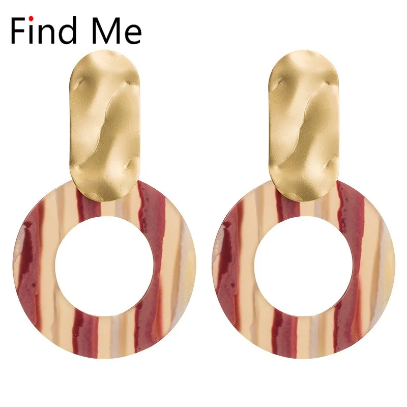 Женские серьги подвески Find Me из сплава с геометрическим узором
