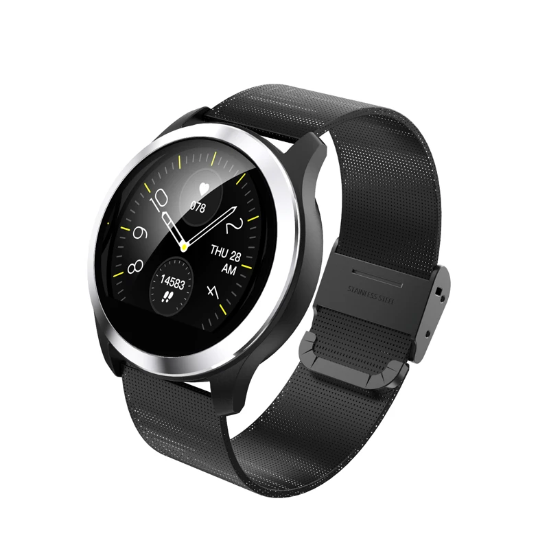 steel black Ravi ЭКГ PPG монитор сердечного ритма Смарт-часы Z03 трекер спортивной активности IP68 умные часы для мужчин подключение Android IOS Apple iPhone - Цвет: steel black
