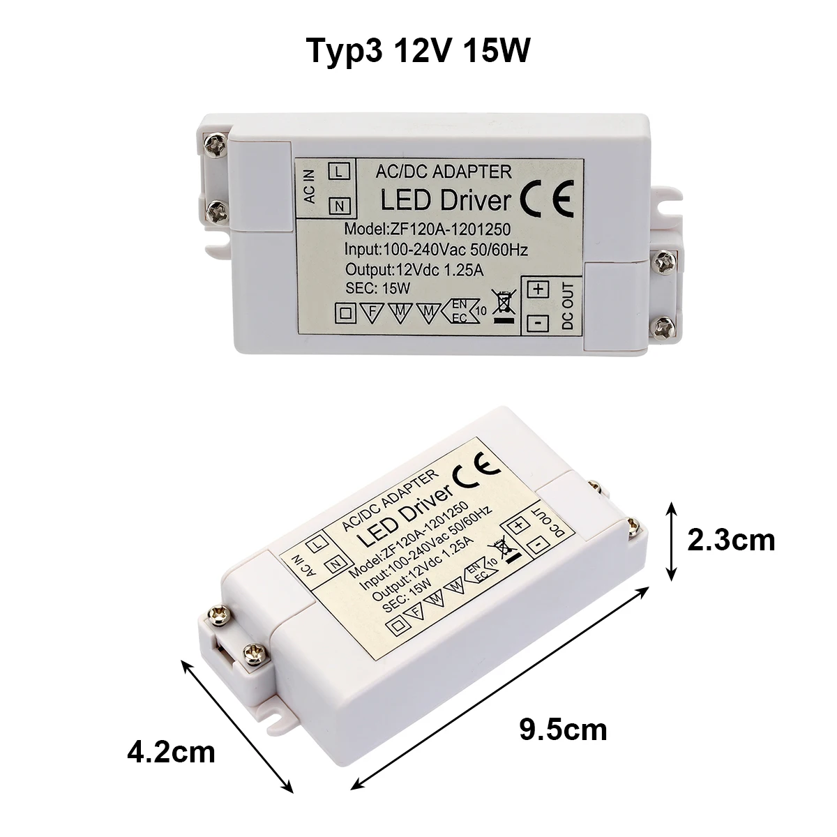 AC/DC адаптеры LED Driver переменного тока в DC преобразователь регулятор AC 220 В к 12 0.5a-5A 6