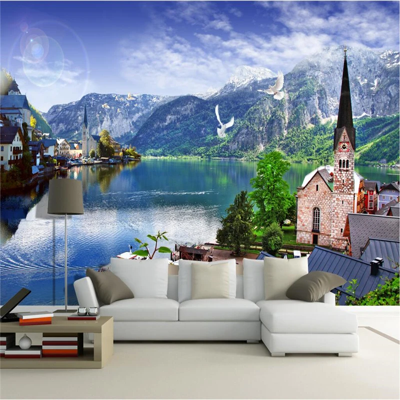 

beibehang Customized Mural Wallpapers Big Dream Austrian Style 3D TV Backdrop Living Room Bedroom Decorative Paintings
