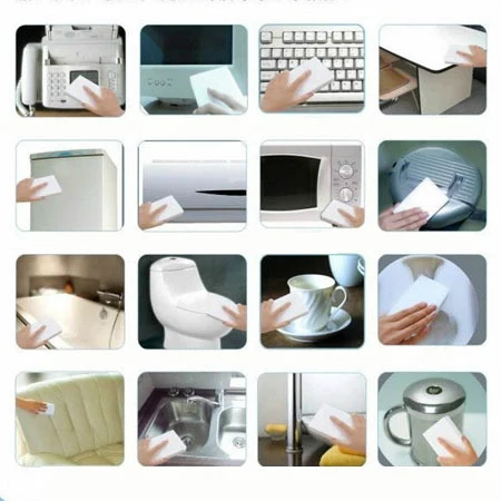 

10pcs/lot Most Popular Magic Sponge 100*60*20mm Eraser Multi-functional Cleaning Melamine Sponge White