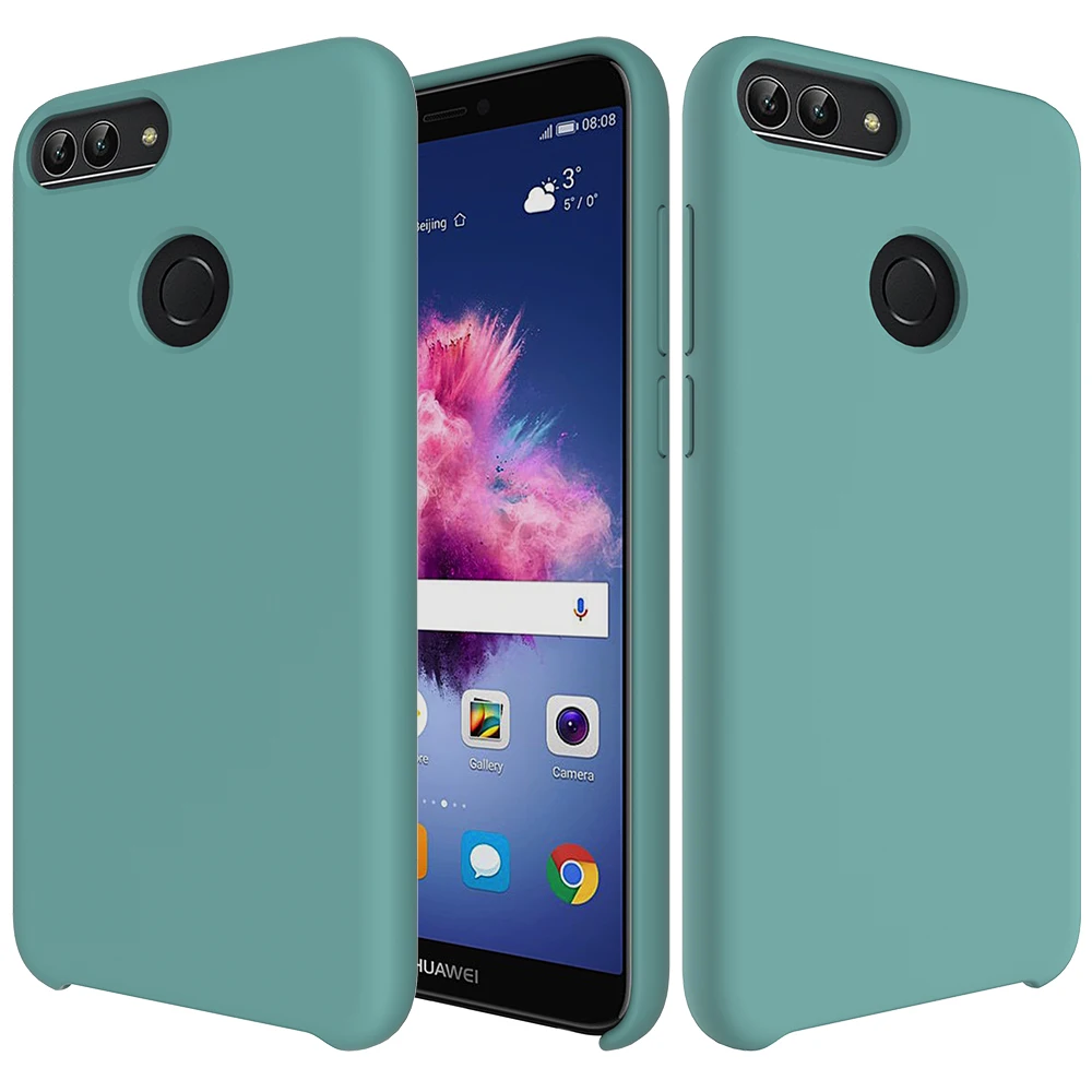 Huawei P Smart чехол мягкий жидкий силиконовый чехол для задней панели huawei P30 Pro P20 mate 20 Pro X Honor 9 10 Lite V20 8C 8X матовый чехол - Цвет: Светло-голубой