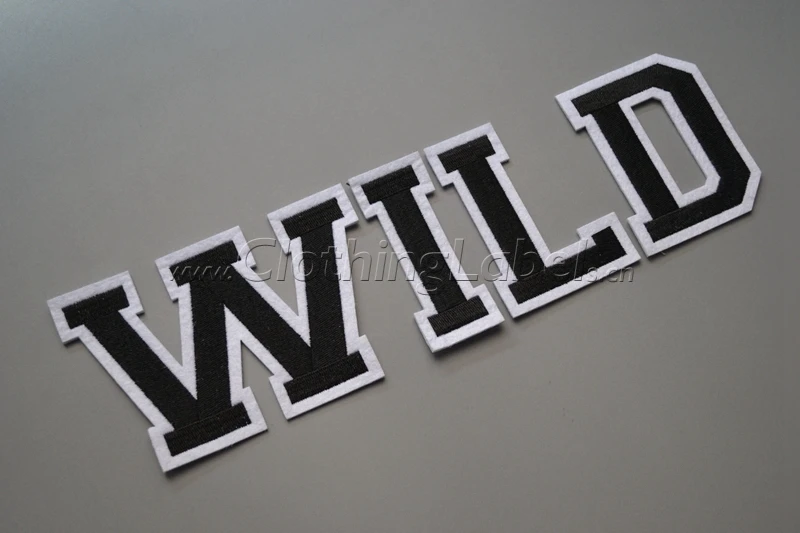 Пользовательский войлочный фон с вышитым логотипом Смешанные Буквы тканая