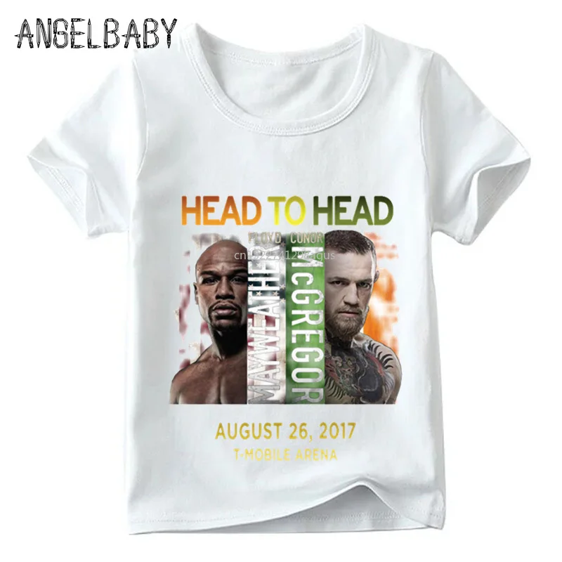 Детская футболка Floyd Mayweather Vs Conor McGregor с принтом детские летние повседневные топы