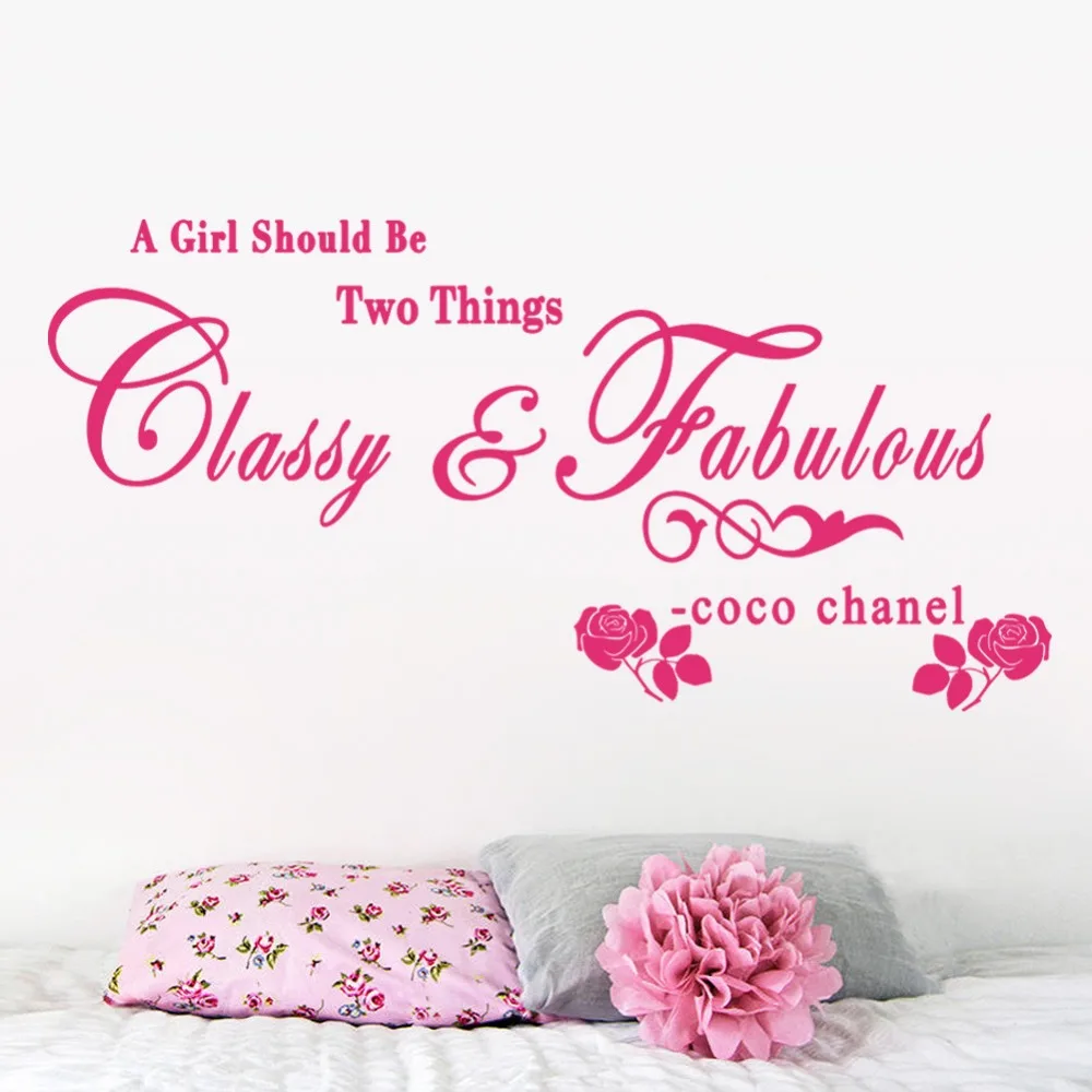 Coco Channel What girls should be living room bedroom wall stickers home decoration wholesale waterproof removable 8380 &amp% | Дом и сад