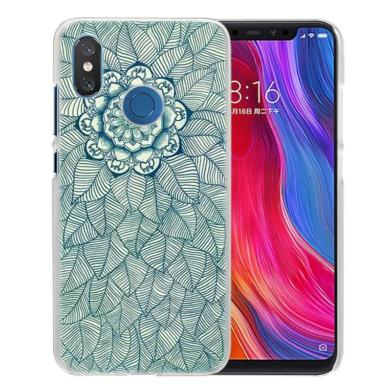10 Для Xiao mi Red mi Note 7 Go 6 6A Pro S2 5 Plus 4X mi Play 8 lite A2 A1 Прозрачный жесткий пластиковый чехол Datura с цветочным принтом, мандалой и цветами - Цвет: 10