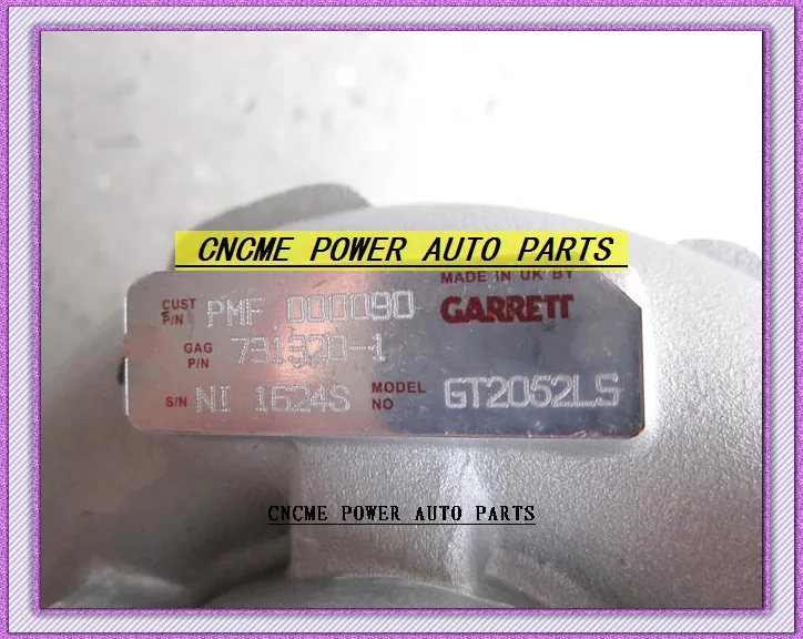 Турбокомпрессор TURBO GT2052LS 765472 5002S 731320 0001 PMF000090 для ROVER 750 75 MG ZT R75 K Series K1800 18KAG 1.8L|turbocharger