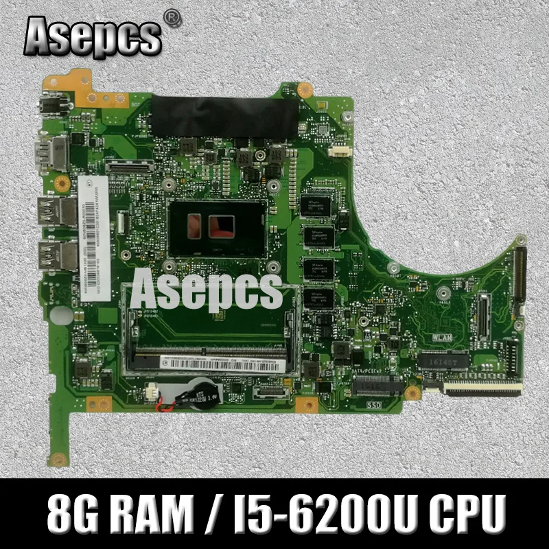 Q504UA материнская плата для ноутбука For Asus Q504U Q504 тестовая оригинальная 8G RAM / I5 6200U CPU