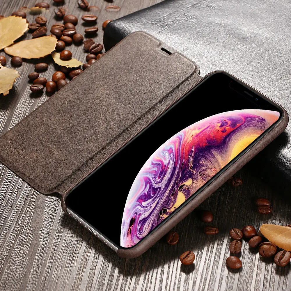 Роскошный кожаный чехол-книжка с подставкой для iPhone 11 Pro XS Max XR X 7 8 Plus | Мобильные