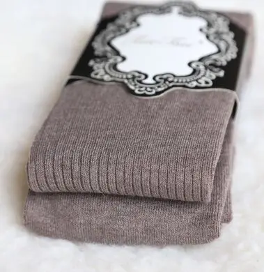 Autumn And Winter New Style Trample Feet Fashion Pantyhose Rabbit Cashmere Keep Warm Add Fleece Vertical Stripe Wool Stocking