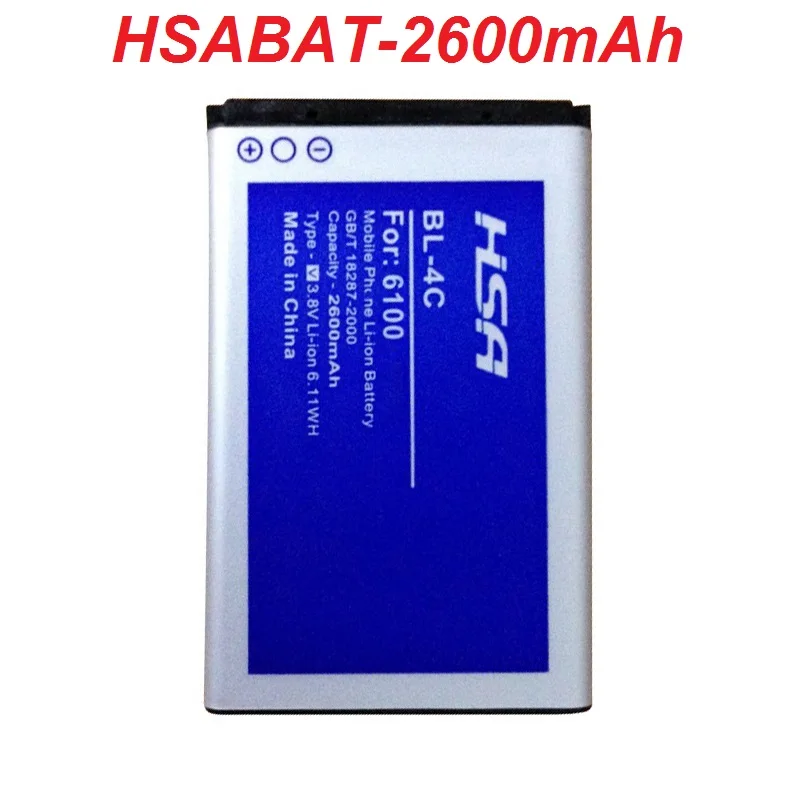 BL 4C 2600mAh батарея для Nokia 1365 1325 2650 2652 3108 3500C 5100 6066 6088 6101 6102 6103 6131 6125|battery for|battery for nokiabattery