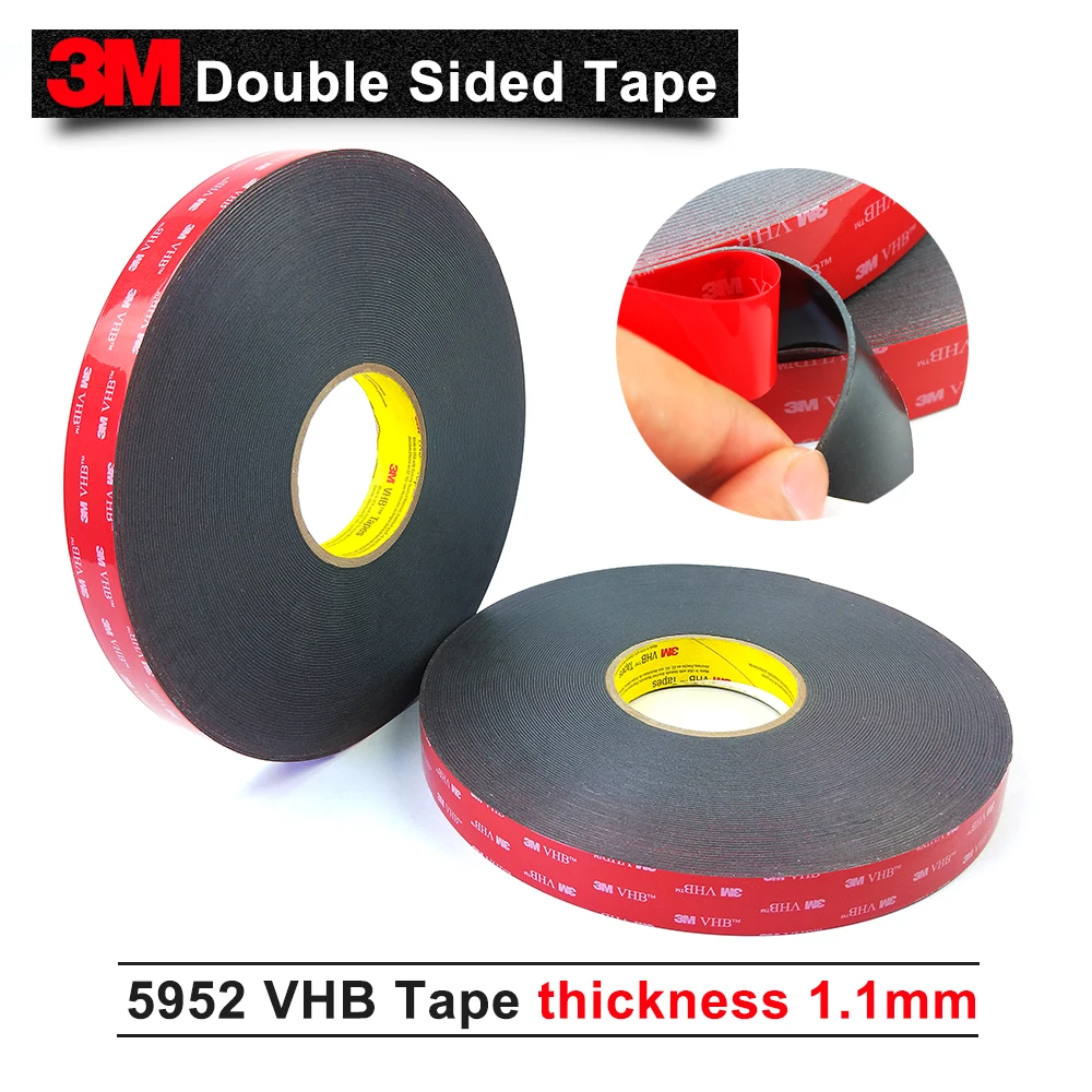 

3M good 5952 VHB tape/ 3m doulbe VHB sided tape/ High sticky acrylic two sided foam tape/ 19mm*33m*5rolls we can offer any size