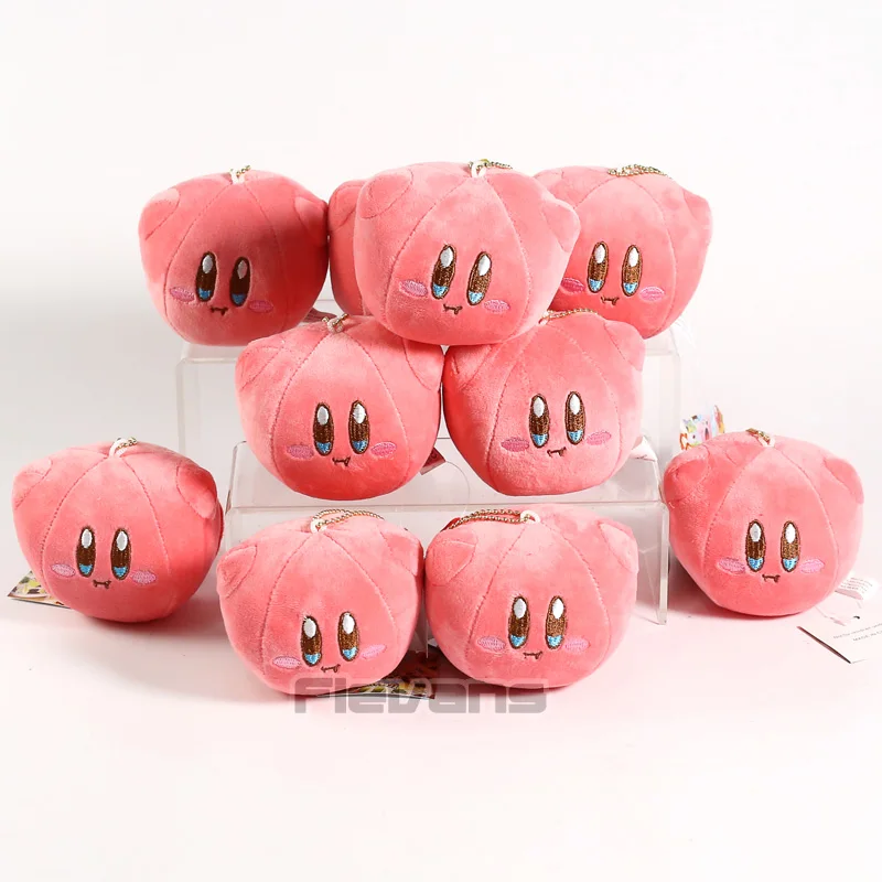 Kawaii Kirby мини плюшевые подвески куклы мультфильм Мягкие игрушки 10 шт./партия