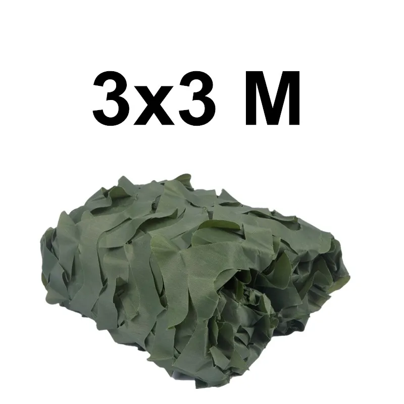 3x3M WELEAD Army Green Simple Camouflage Net 3x3 2x3 Outdoor Awning Garden Decoration Military Camo Network Canopy Concealment Mesh - Цвет: 3x3M