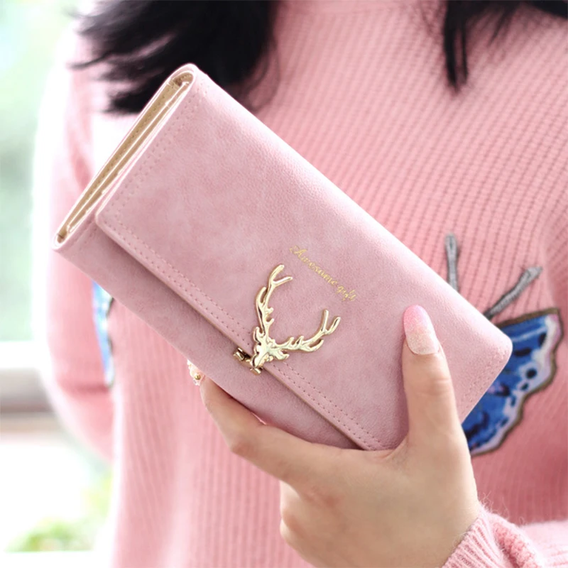 2018 Модный женский кошелек роскошный однотонный длинный на молнии карамельных