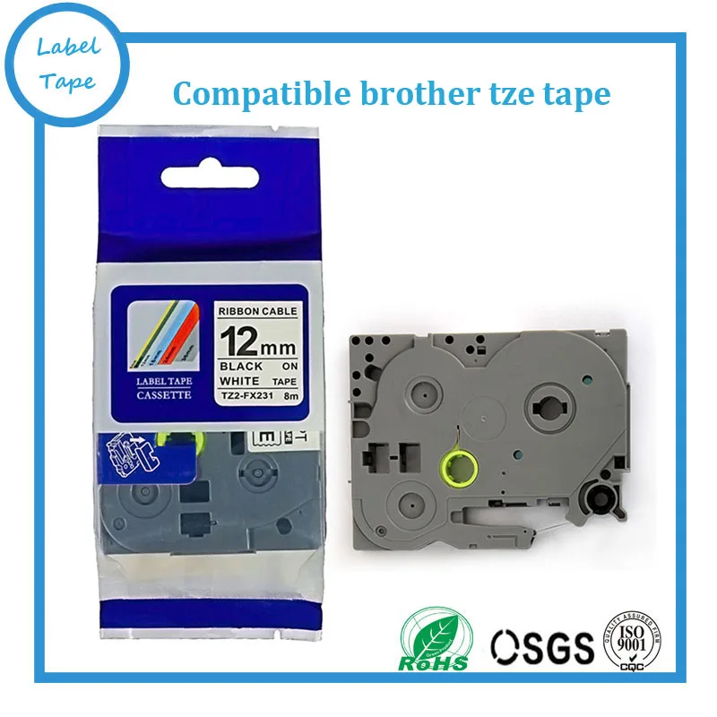 

2pk/лот tze tz этикетка лента 12 мм Гибкая ID лента tz fx231 tze-fx231 tze fx231 tz-fx231 для P-touch этикетка принтер