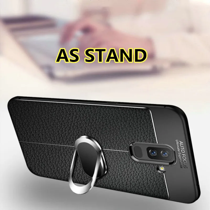 KoisAcase Soft TPU Litchi pattern leather phone case For Samsung S7 Edge S8 S9 Plus Note 8 9 Magnetic Car Holder Back cover |