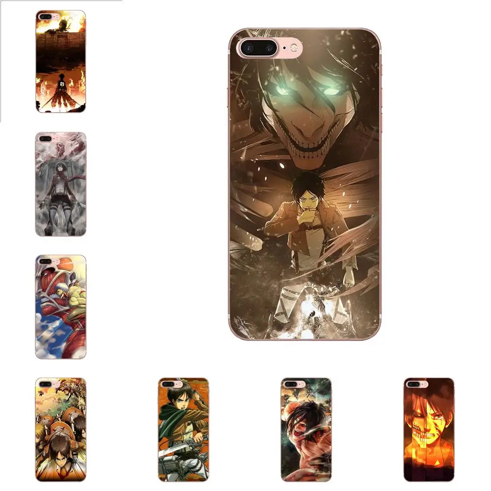 Прозрачный чехол для смартфона Attack On The Giants Edge Apple iPhone X XS Max XR 4 4S 5 5C 5S SE 6 6S 7 8