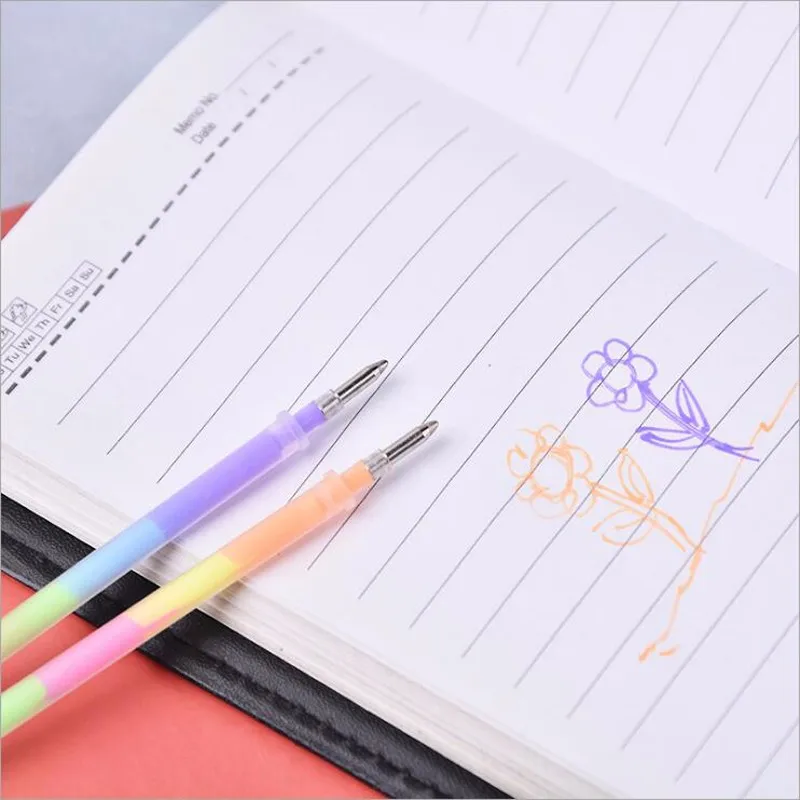 

20pcs / Lot Multi-color Rainbow Refill Highlighters Gel Pen Ballpoint Pen Students Painting Graffiti Fluorescent Refill