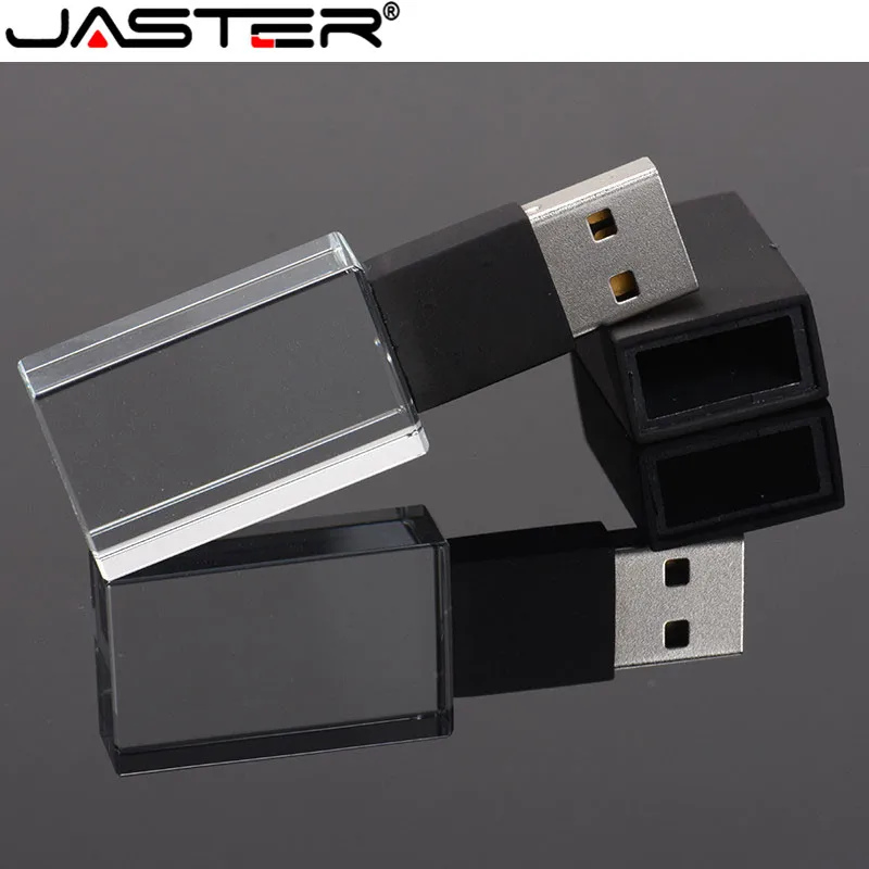 JASTER Crystal usb палочки 3d печать на заказ логотип 10 шт. бесплатно 4 ГБ 8 ГБ 16GGB 32 Гб 64 Гб usb флеш-накопитель прозрачное стекло
