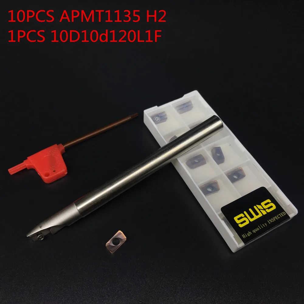

Держатель торцевой фрезы APMT1135 H2 + 1 шт., 10 мм, BAP300R C10-10-120L-1F