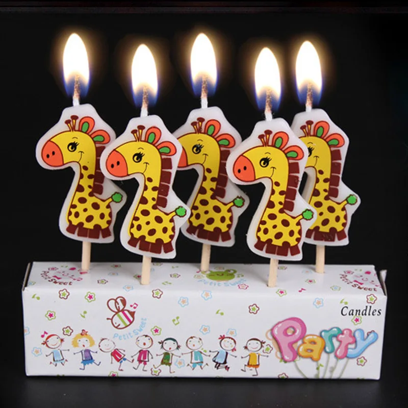 5 шт./компл. красочные милые маленькие олени Дети День рождения кекс топперы