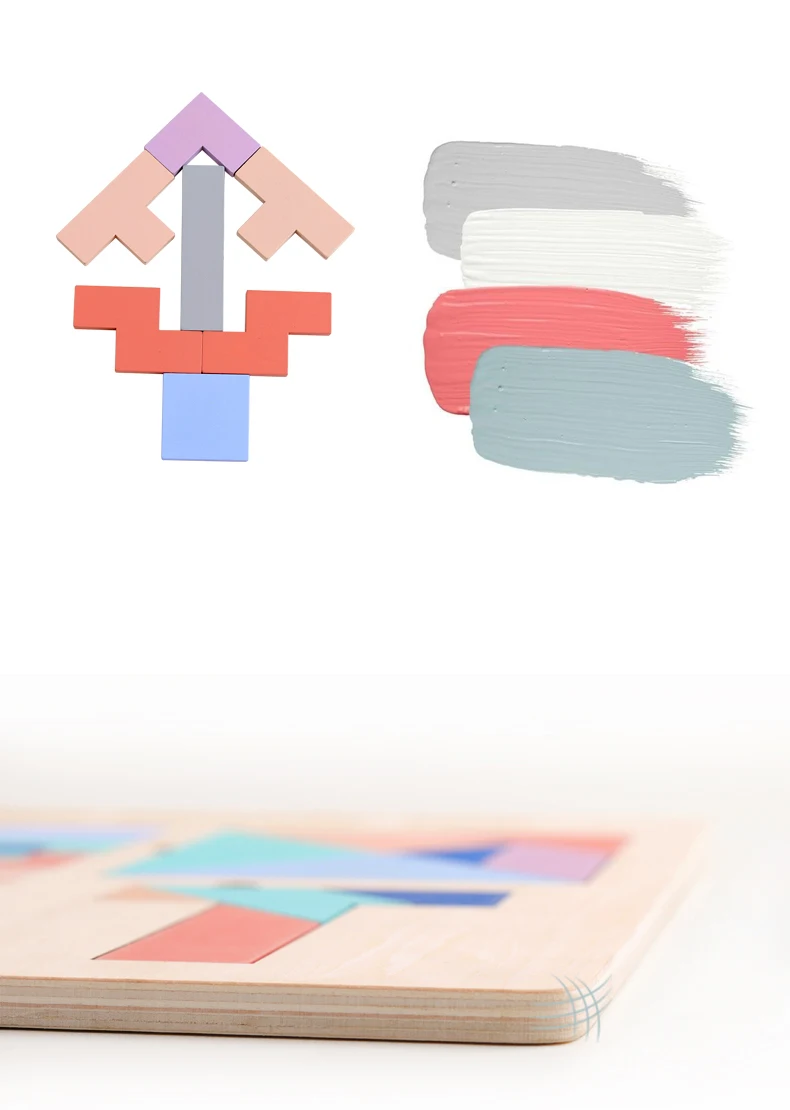 Деревянные Игрушки Tangram головоломка деревянная доска головоломка игрушки игра Дошкольное интеллектуальное развивающее игрушки для детей