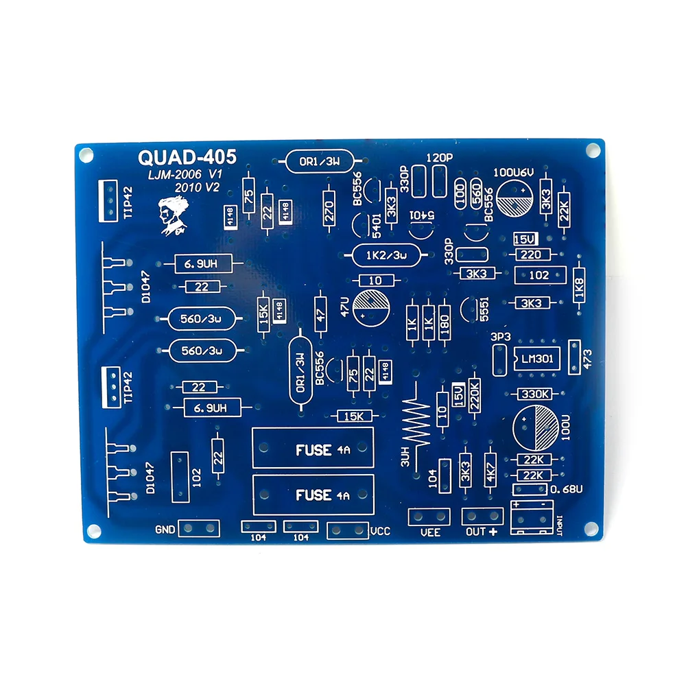 2 шт QUAD 405 100 Вт+ 100 Вт двухканальный высокомощный цифровой аудио усилитель DIY Kit усилитель звука доска для динамиков