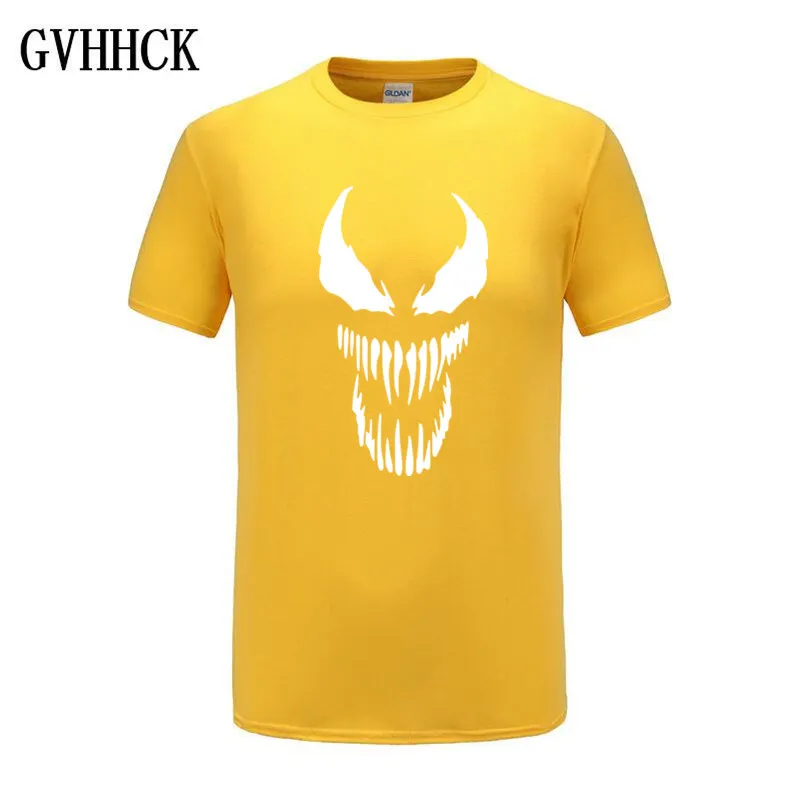 yellow Новое поступление, популярный фильм Веном Марвел, футболка для мужчин и женщин, 3d принт, модная футболка с коротким рукавом, уличная одежда, повседневные летние топы - Цвет: yellow