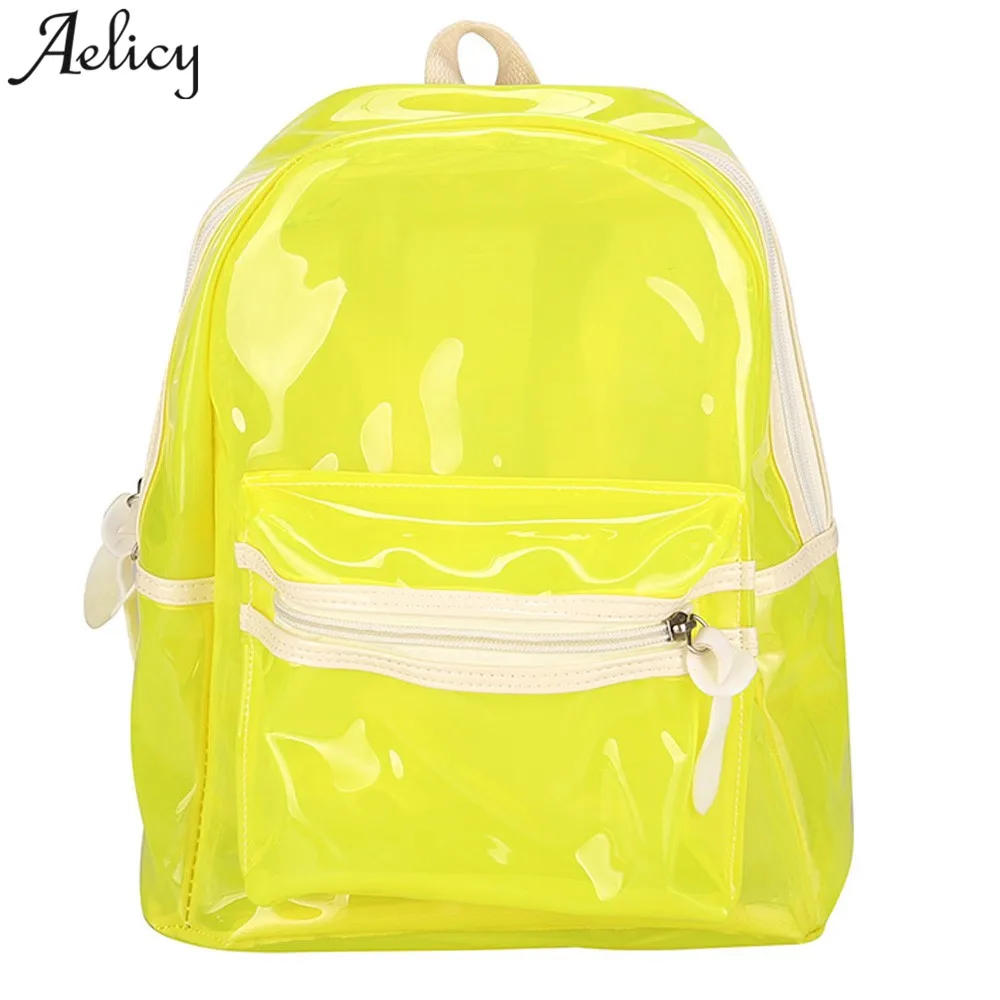 Aelicy Фонарь СВЕТОДИОДНЫЙ Свет Прозрачный женский рюкзак мини розовый школьные