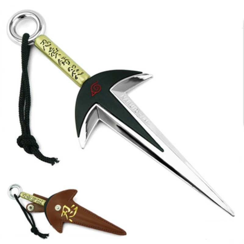 Наруто 18 см четвертый Хокаге Yondaime Namikaze Minato Kunai игрушки для детей с кожаным чехлом