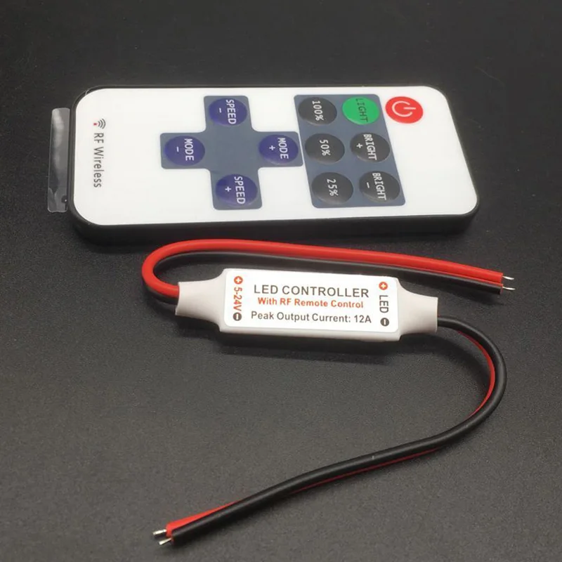 Wire Connector Светодиодная лента управления ler DC 12 24 V провод постоянного тока Разъем 11key радиочастотный контроллер для RGB один цвет Светодиодная лента пульт дистанционного управления - Цвет: Wire Connector