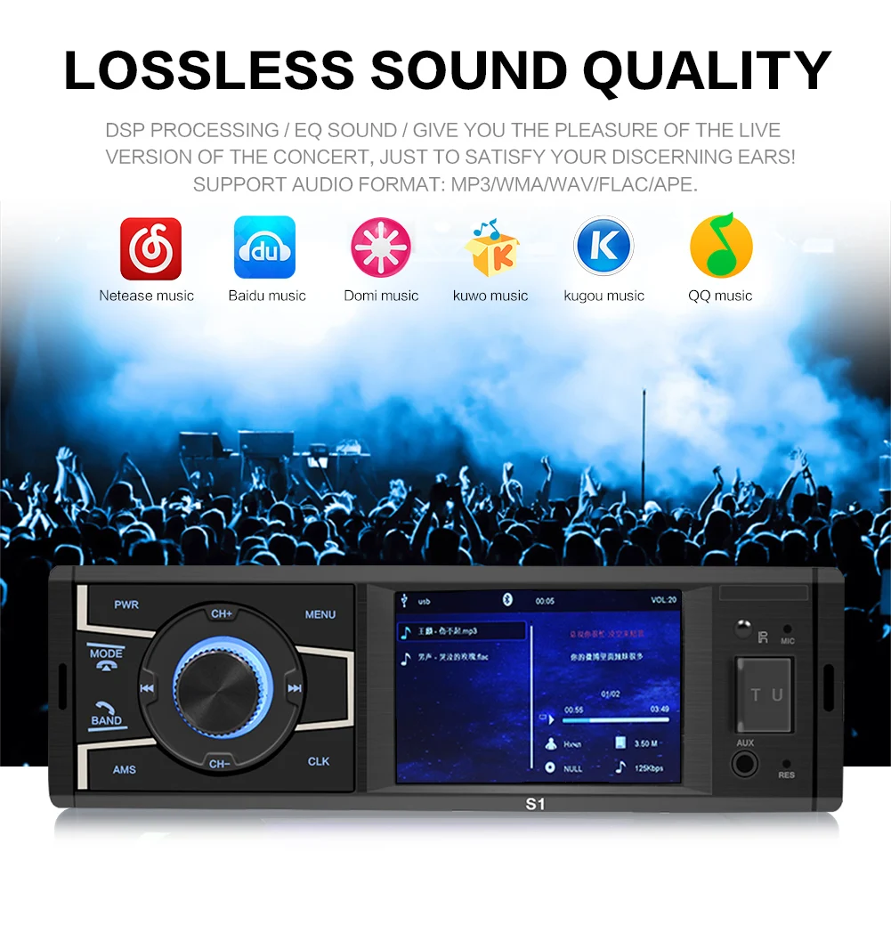 SWM 1 Din Авторадио HD Автомобильный мультимедийный MP5 плеер обратное изображение Bluetooth Aux Tf U диск Cau аудио Авторадио Стерео радио