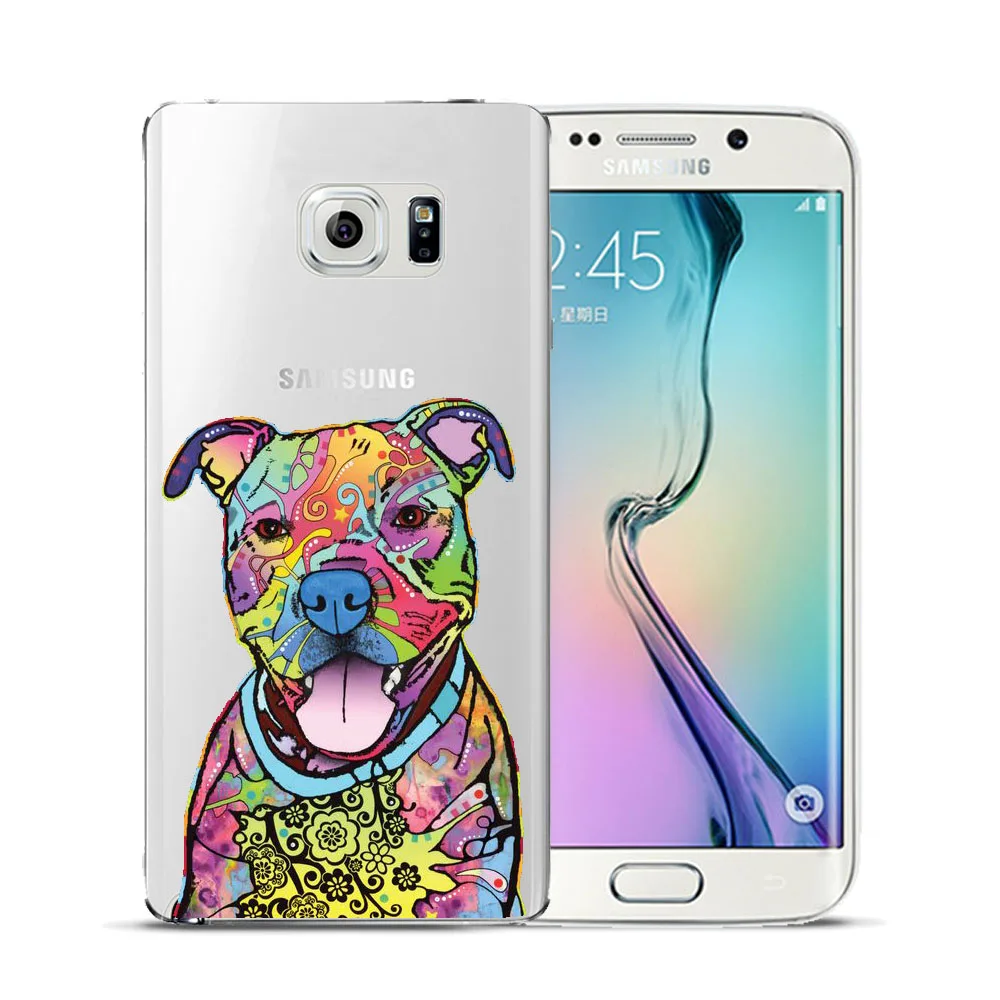 Твердый чехол питбуль бульдог для Samsung Galaxy J1 J3 J5 J7 2016 2017 Prime J4 J6 J8 2018 Note 4 5 8 9|Бамперы|