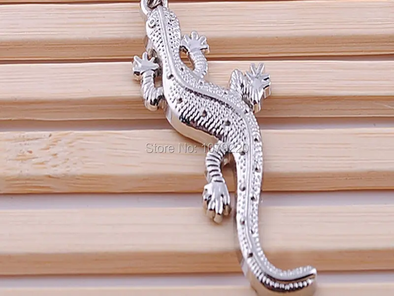 Брелок для ключей HJ в виде насекомых Gecko креативный полированный хромированный
