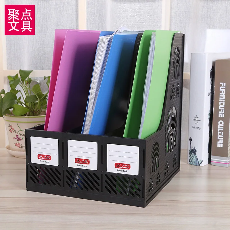 Пластиковый настольный органайзер 3 секции подставка для документов бумажный