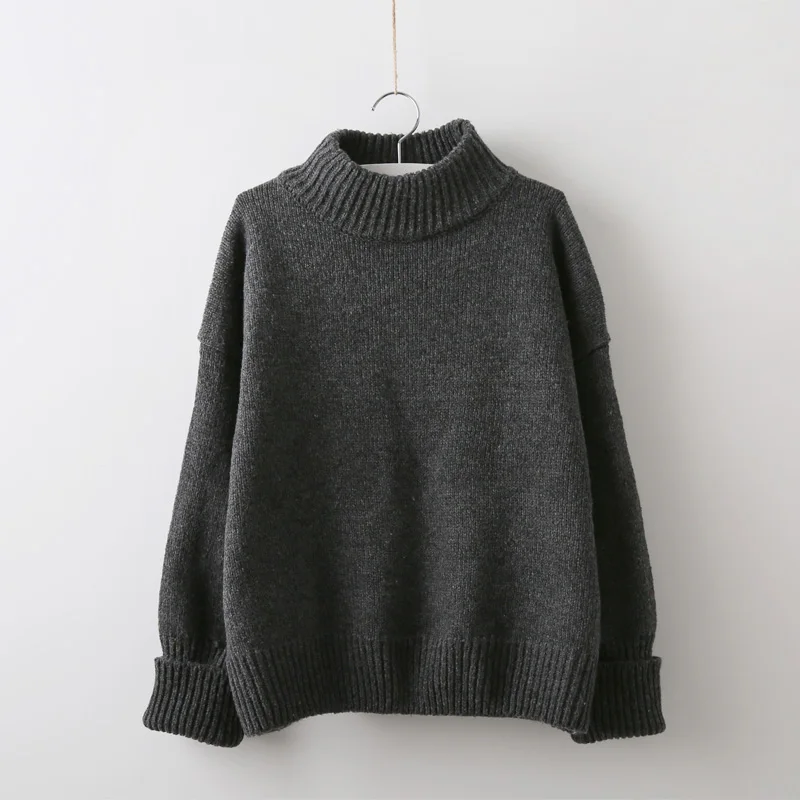 Новинка 2020 осенне-зимний свитер с высоким воротником вязаная одежда Женский