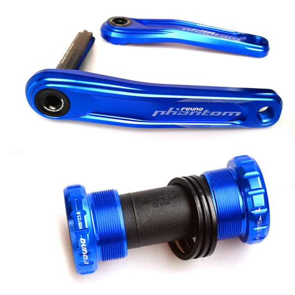 Blue Fovno GXP велосипедный шатун MountainMTB велосипед диаметра окружности болтов(алюминиевый сплав шатунный палец для велосипеда из алюминиевого сплава Кривошип велосипеда запчасти - Цвет: Blue