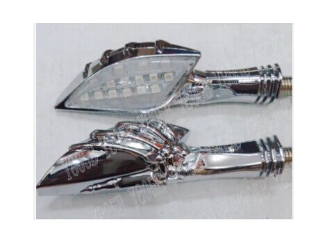 Универсальный светодиодный поворотник с черепом для Yamaha VStar 400 650 1100 1300 Virago Xv 250 535