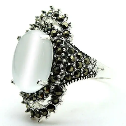 Редкие ювелирные изделия цвет белый фотосессия Размер кольца 7/8/9/10 925 натуральная