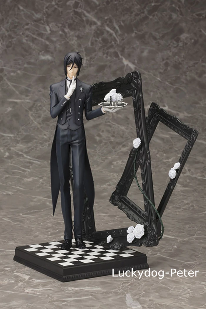 Черный Bulter дворецкий alois Trancy 1/7 Масштаб Окрашенные рис Себастьян фото кукла с