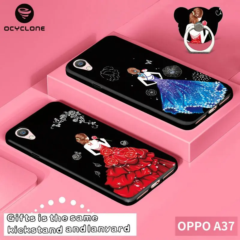 Милый чехол с рисунком для OPPO A37 подарки подставка и ремешок мультяшный